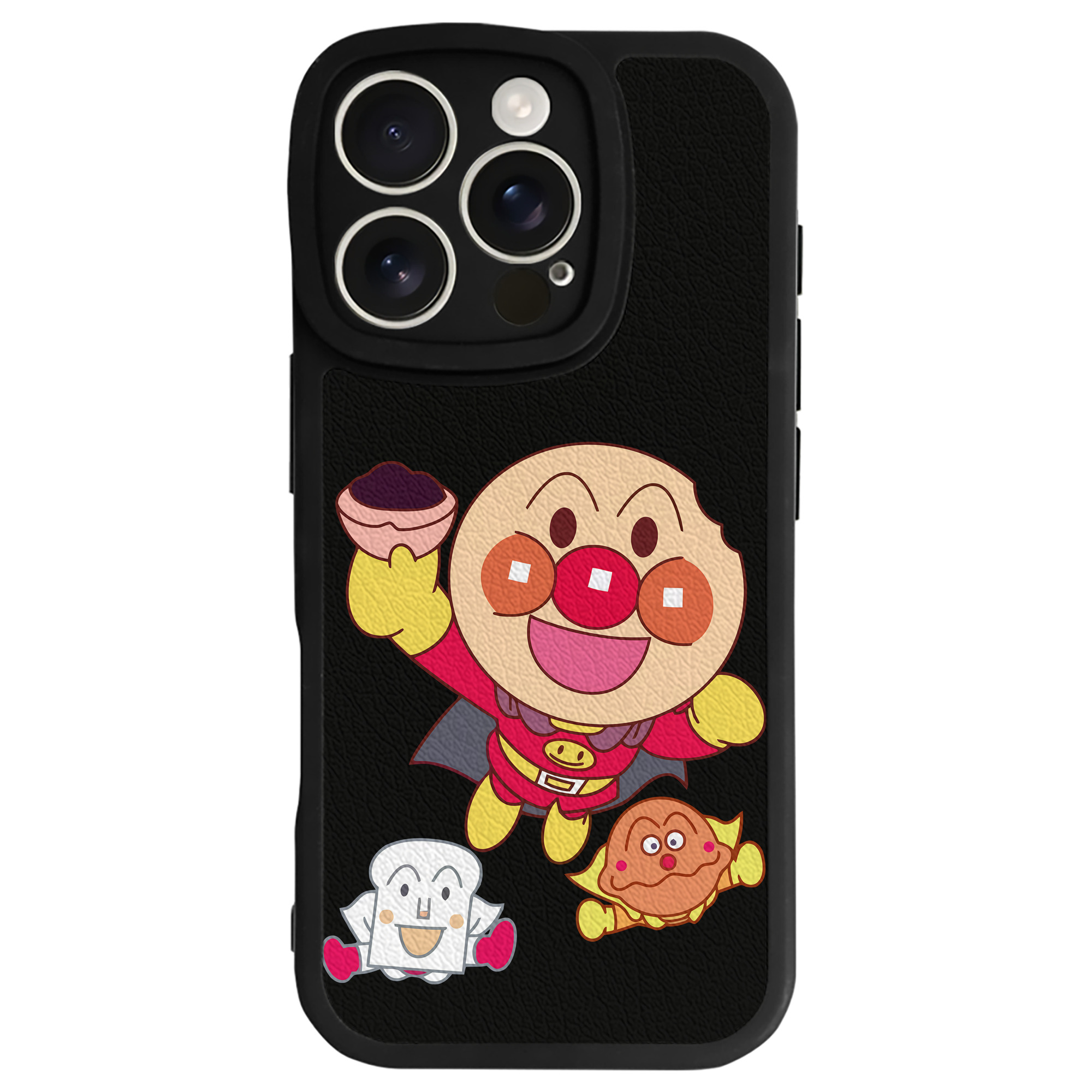 （画像用） アンパンマン Anpanman 【iPhone 16シリーズ対応】シリコンスマホケース（レザー調） 材質：シリコン